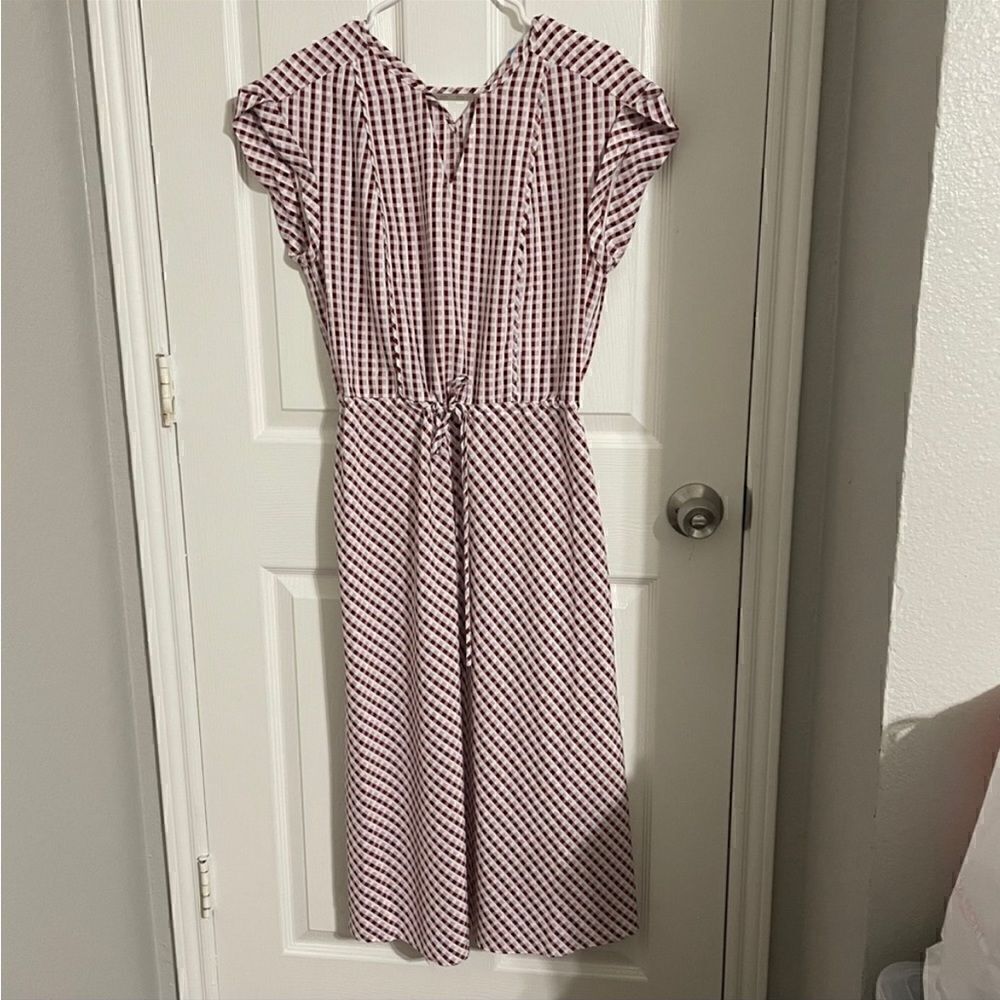 Draper James Gingham Keyhole Midi Dress NWT - Picture 10 of 15